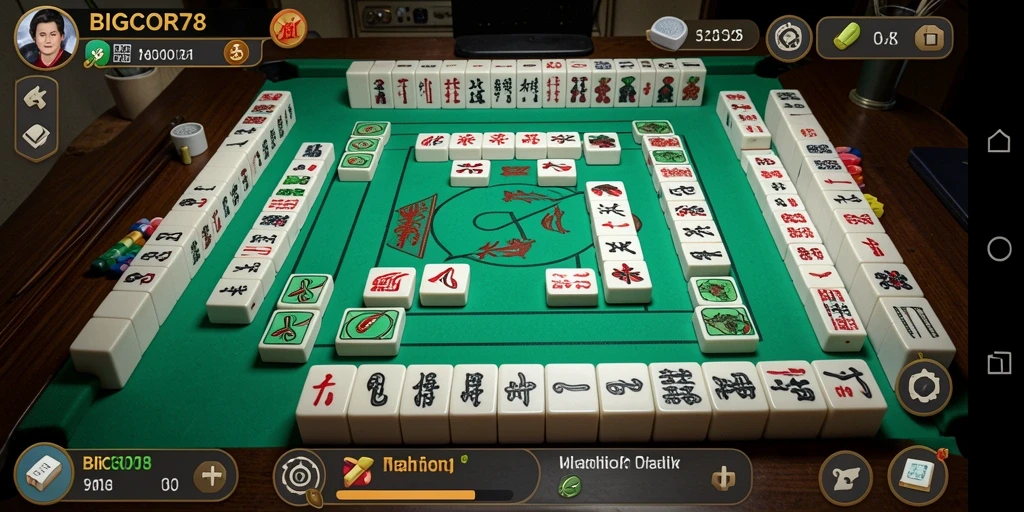 Screenshot gameplay BIGCOR78 dengan desain menarik dan grafik Mahjong.