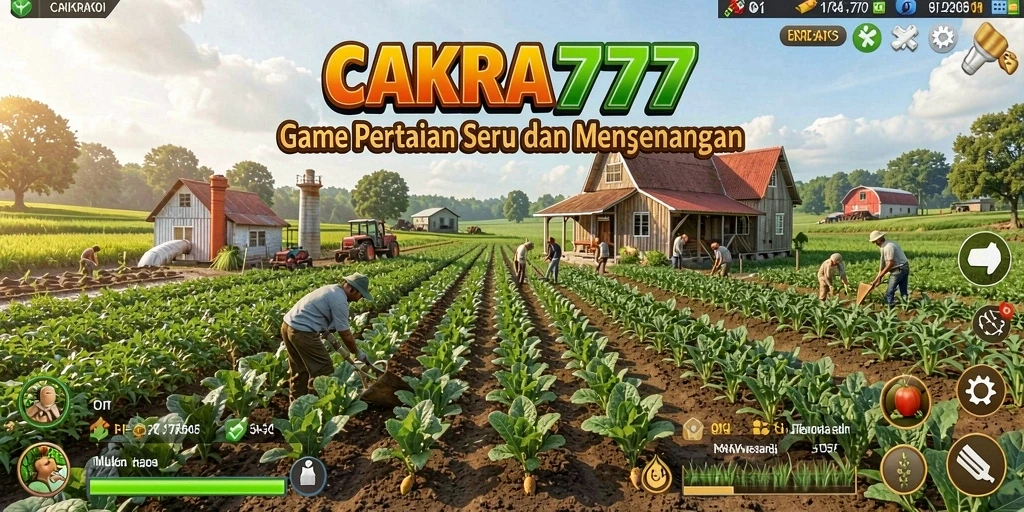 Screenshot CAKRA777 menampilkan keseruan gameplay bertani.