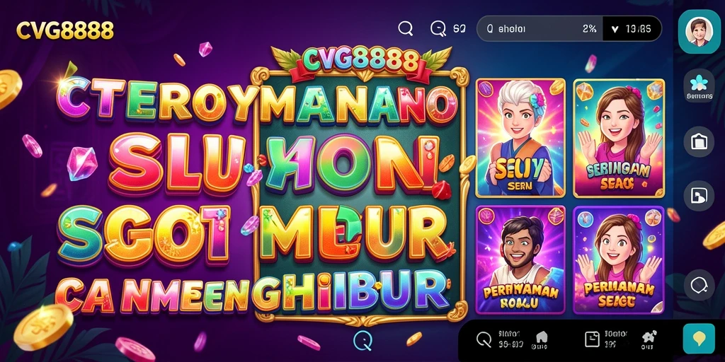 Screenshot CVG8888 menampilkan gameplay slot yang mendebarkan.