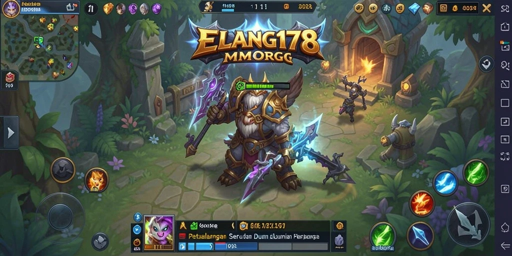 Tangkapan layar gameplay seru dalam petualangan MMORPG.