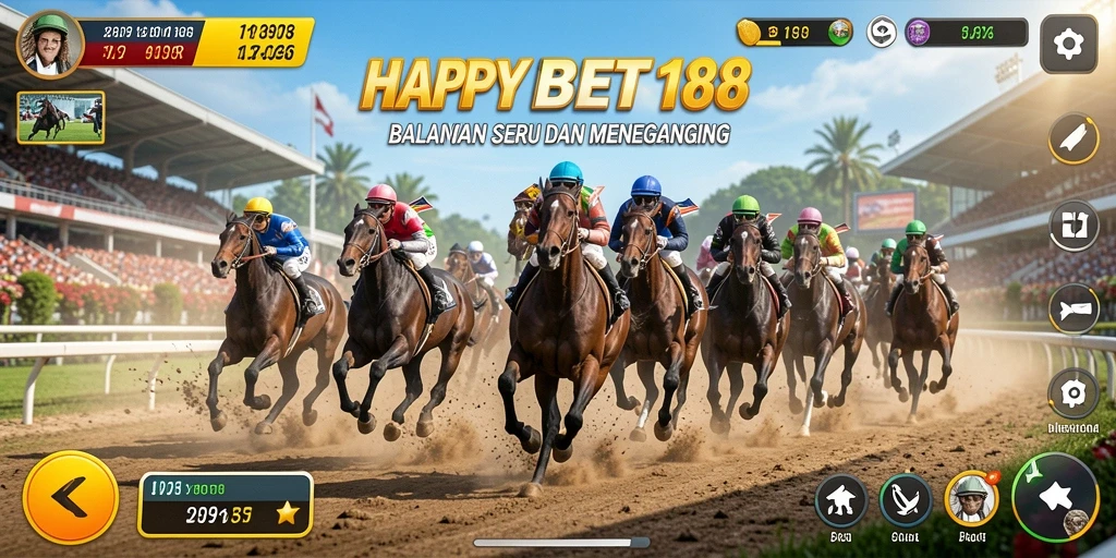 Tampilan menarik dari gameplay balapan di HAPPYBET188 yang penuh aksi.