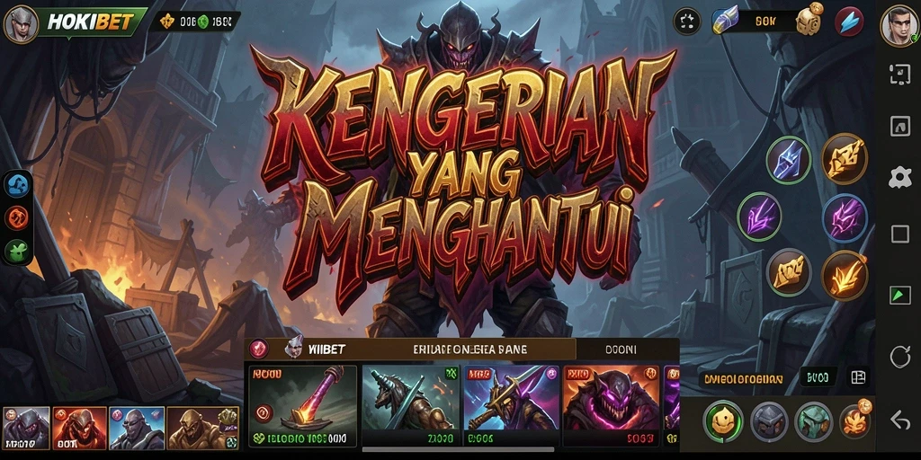 Tampilan gameplay menegangkan dari HOKIBET dengan elemen horor yang mendalam.