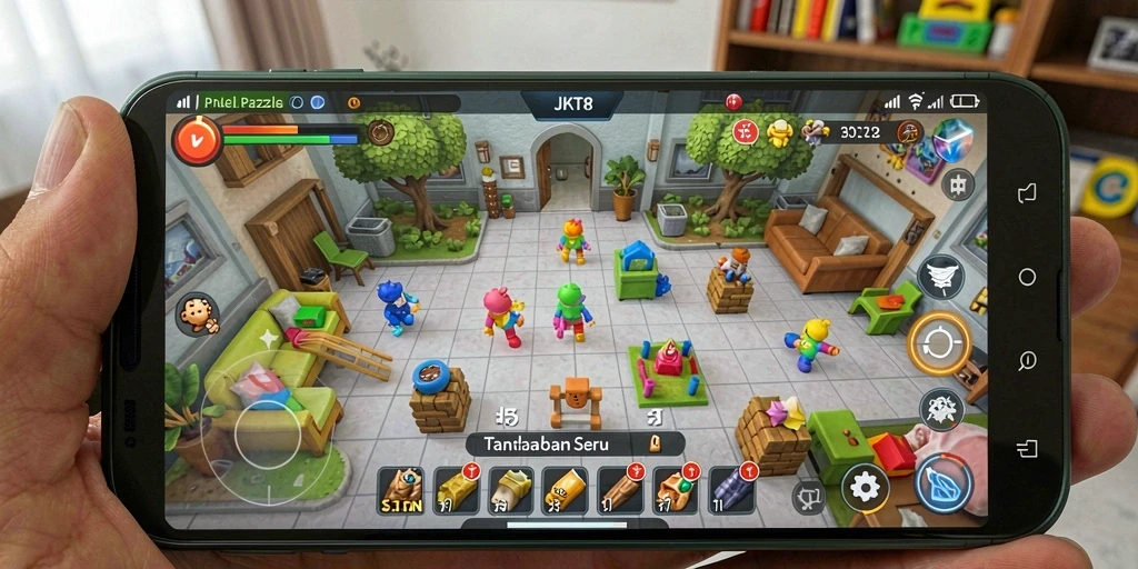 Screenshot JKT8 menampilkan gameplay Puzzle yang menarik dan menantang.