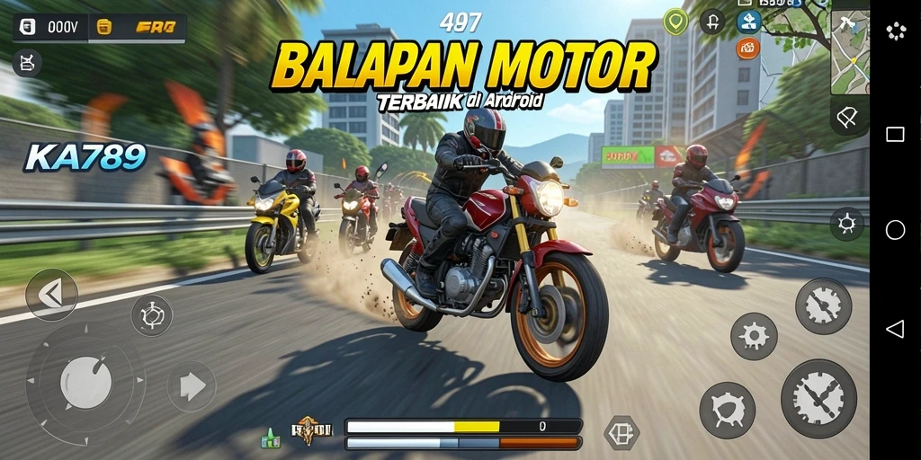 Tampilan gameplay KA789 yang menegangkan saat balapan motor.