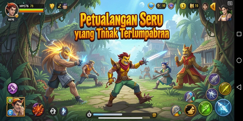 Tampilan gameplay seru di MPO76 dengan petualangan yang menantang.