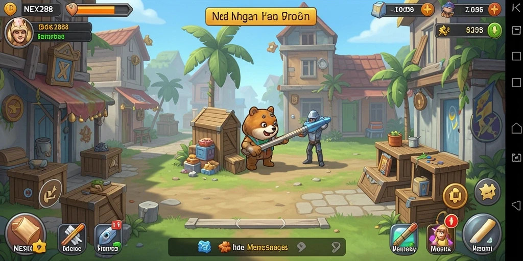 Screenshot gameplay NEX288 menampilkan momen seru dalam permainan Idle.