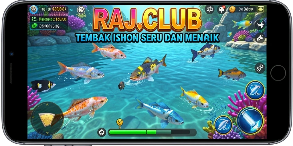 Gameplay seru menembak ikan di RAJACLUB dengan grafis memukau.