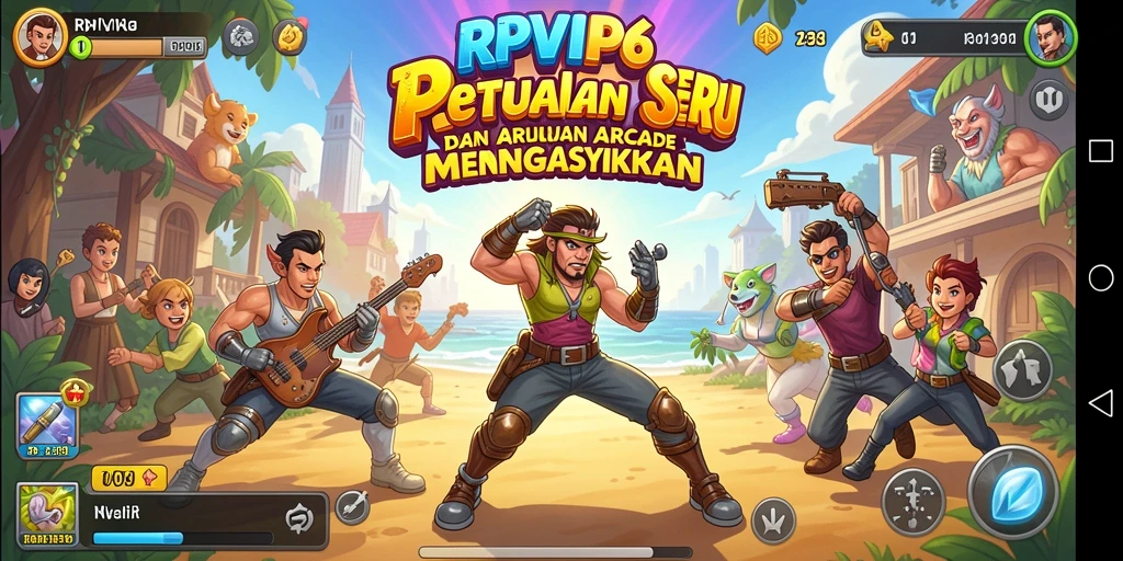 Tangkapan layar utama RPVIP6 menampilkan momen gameplay seru dalam game arcade.
