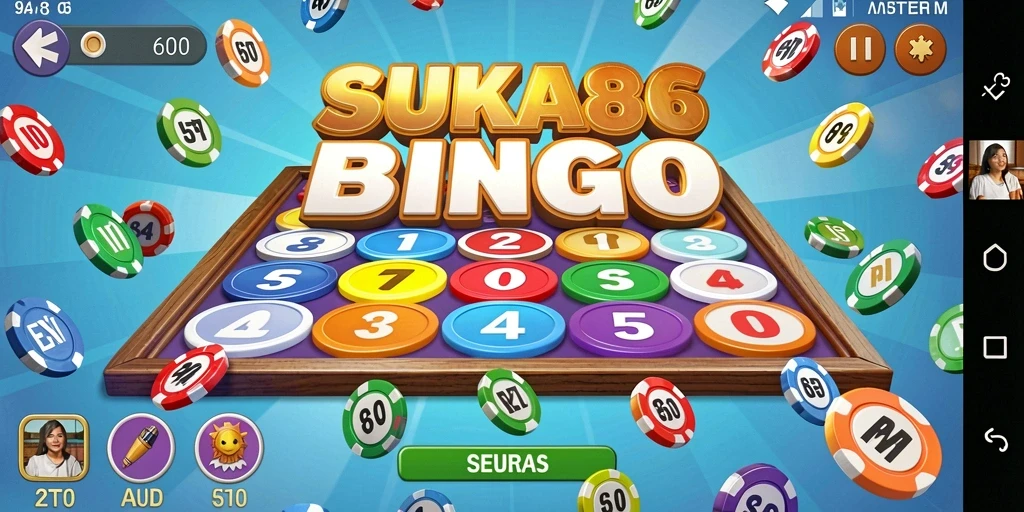 Screenshot gameplay utama SUKA86 yang menunjukkan permainan Bingo yang seru.
