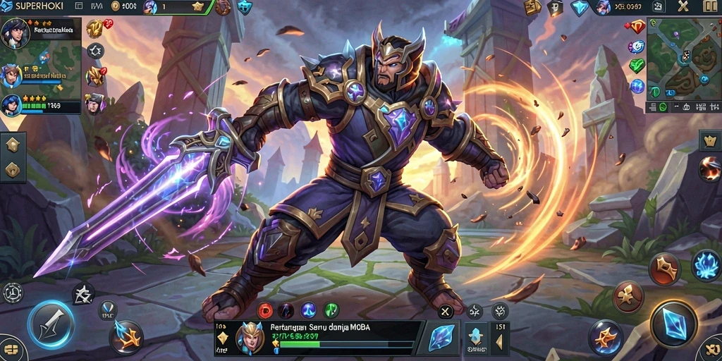 Gameplay seru dan strategis dalam SUPERHOKI dengan tim yang berkompetisi.