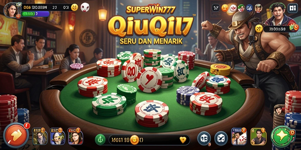 Screenshot gameplay SUPERWIN777 yang menampilkan suasana permainan QiuQiu.