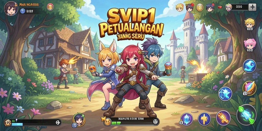 Tampilan utama gameplay SVIP1 dengan karakter Anime yang dinamis.