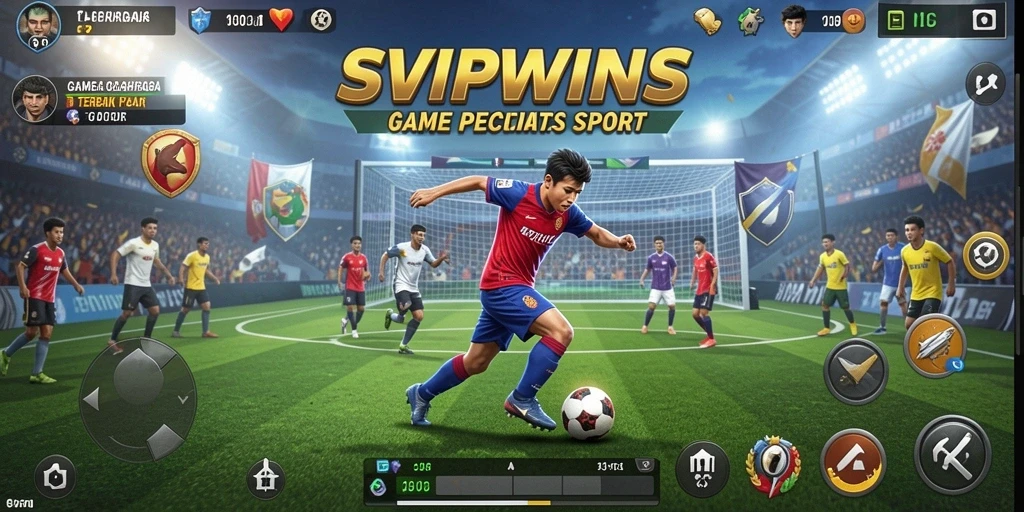 Screenshot gameplay SVIPWINS yang menampilkan pertandingan olahraga seru.