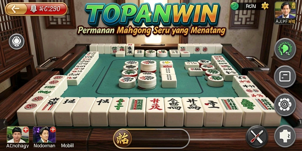 Tangkapan layar gameplay TOPANWIN menampilkan keseruan permainan Mahjong.