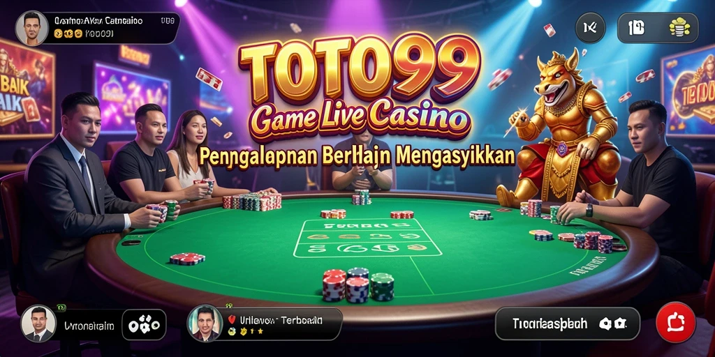 Tampilan permainan TOTO99 dengan dealer profesional dalam sesi Live Casino.