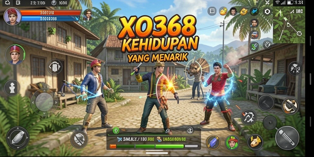 Tampilan gameplay menarik dari XO368, menunjukkan interaksi karakter.