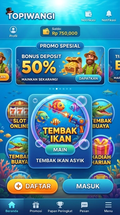 Tampilan antarmuka aplikasi topiwangi yang menarik dan mudah digunakan.